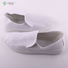 ESD cleanroom antistatic PU sheos with the canvas upper white color anti-slip for electronic industry