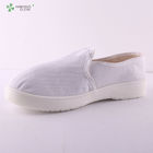 ESD anti-static PU cleanroom shoes with canvas upper white or blue color for electronic industry