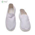 ESD cleanroom PU anti-static canvas shoes white color anti-slip for electronic and food industry